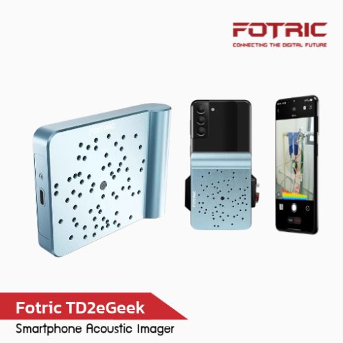 FOTRIC TD2eGeek Smartphone Acoustic Imager กล้องตรวจจับเสียงรั่วผ่านมือถือ Android พร้อมไมโครโฟน 64 ตัว